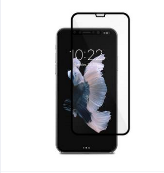 For iPhoneX 6/9D Tempered Glass Protector-Black