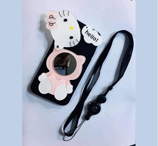 For Xiaomi Redmi Note 9 Pro / Note 9 Pro Max / Note 9s / Poco M2 Pro Luxury Hello Kitty Mirror Cute Cartoon Soft Silicone Shockproof Premium Back Cover