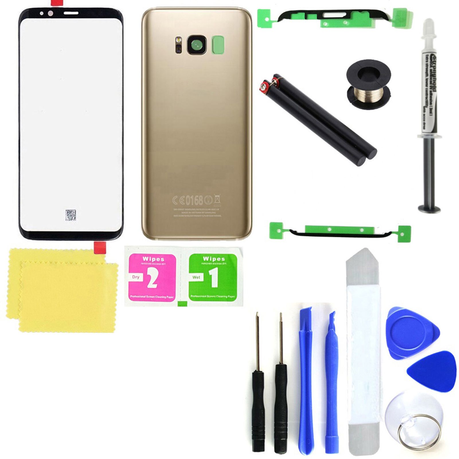 Front Glass Screen Back Cover Replacement Repair Kit for Samsung Galaxy S8 Plus