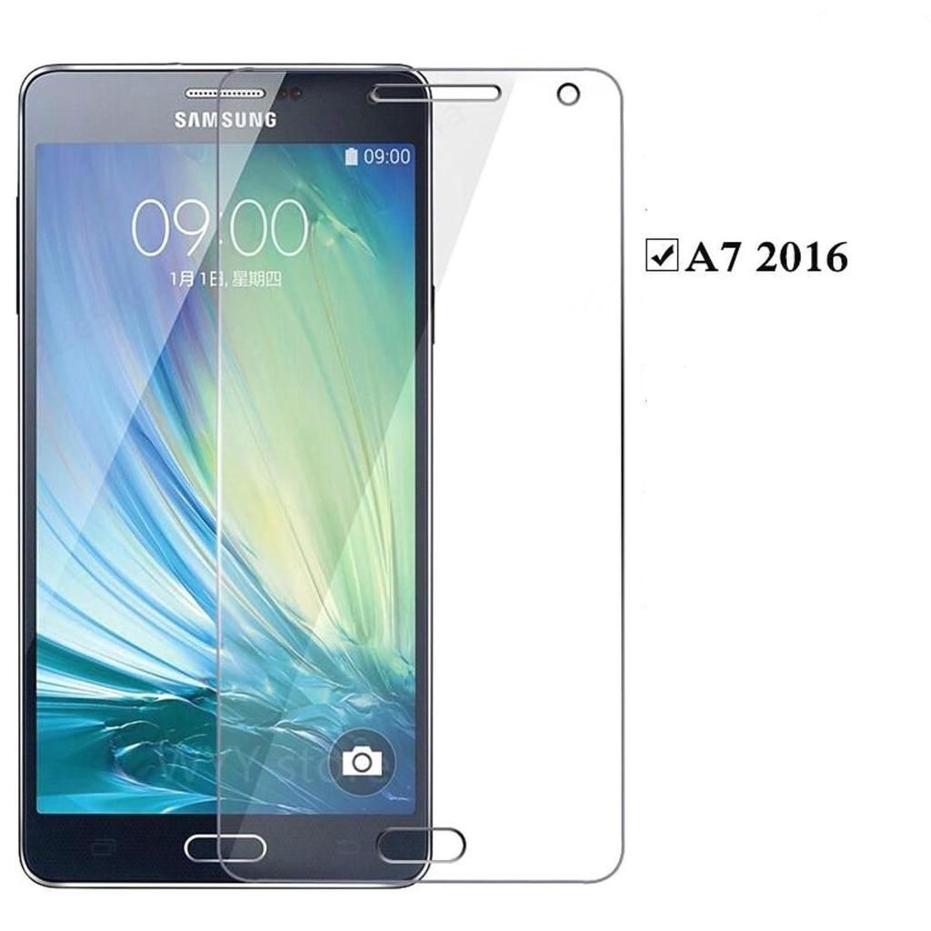 2pcs Glass for Samsung Galaxy A7 2016 Screen Protector 9H full black