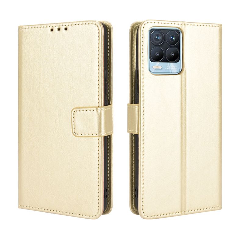 Holster Flip Stand Wallet Crazy Horse PU Leather Case For Realme 8 Pro 4G/Realme 8 4G Cover