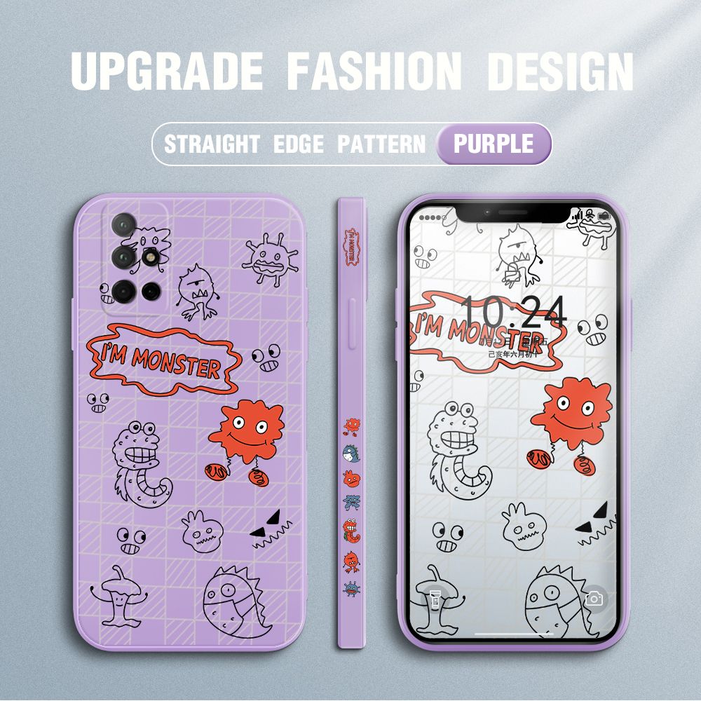 Jizetin for Honor 30S Case Side Design Phone Cover Printed Text “I Am Monster ” Cover Square Edge Pattern Liquid Silicone Trend Case