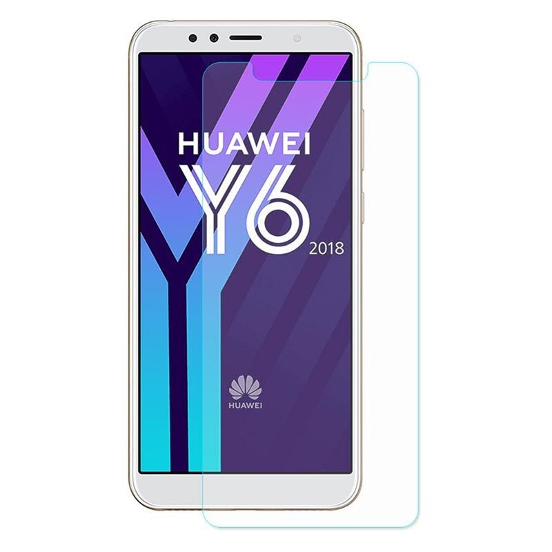 2pcs Glass for Huawei Y6 2018 Screen Protector 9H full black