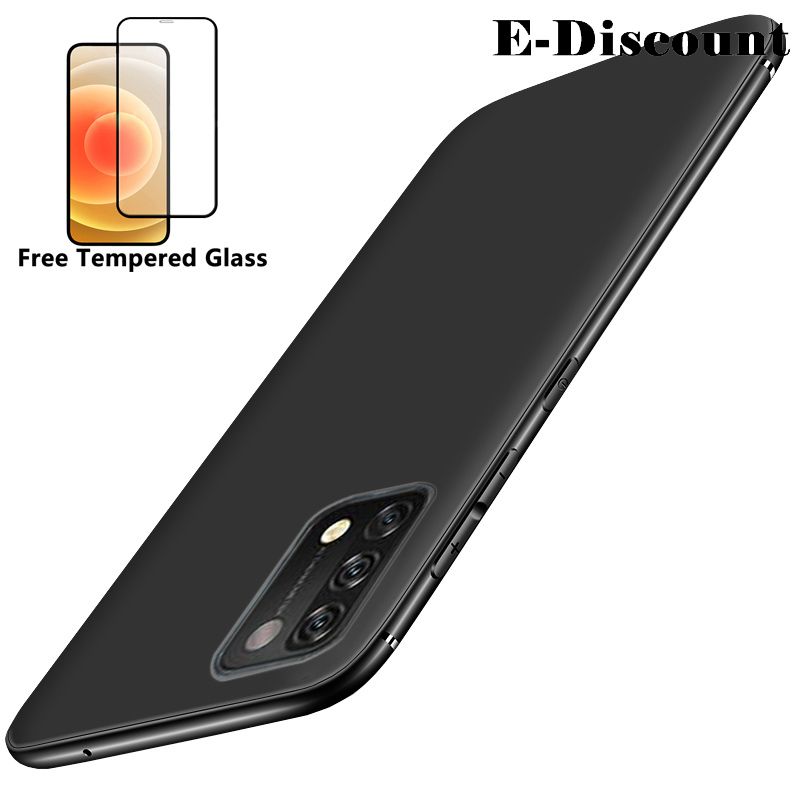 For Umidigi A11 Case + Free Tempered Glass Screen Protector Soft Matte Silicone Umidigi A11 Back Cover