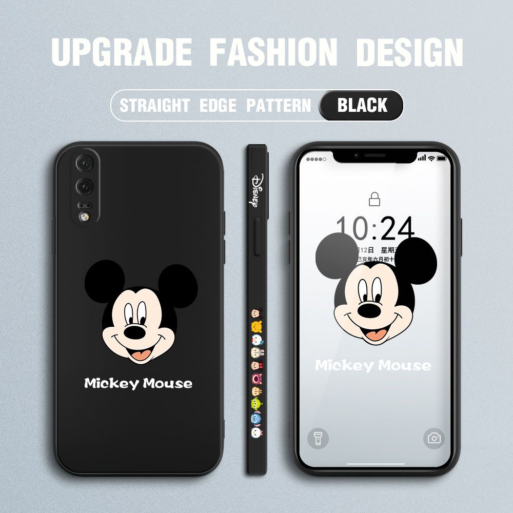 FHKL for Huawei P20 Back Cover Mickey Mouse Head Hortrait Side design Soft Case Multicolor Liquid Silicone Phone Cases