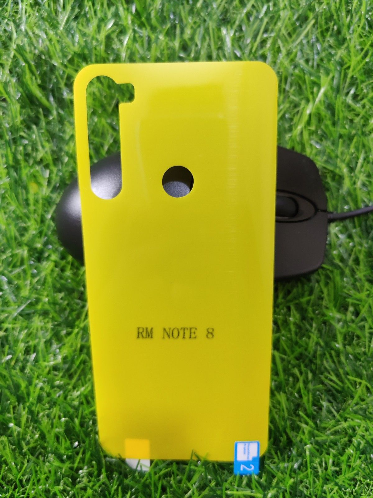 yellow poly back poly back sticker for mi. note 8
