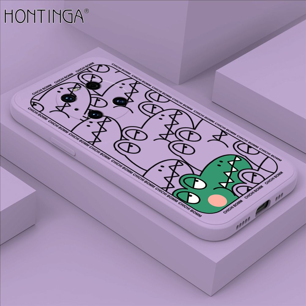 Hontinga for Huawei Mate 40 ProPlus Case Cartoon Crocodile Alligator Phone Case Phone Case Soft Square Edge Silicone Cases Full Lens Cover Shockproof Protection Cover