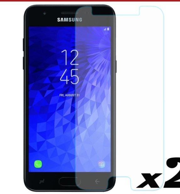 2Pcs Glass For Samsung Galaxy J3 Screen Protector Full Water Color Transparent Tempered Glass