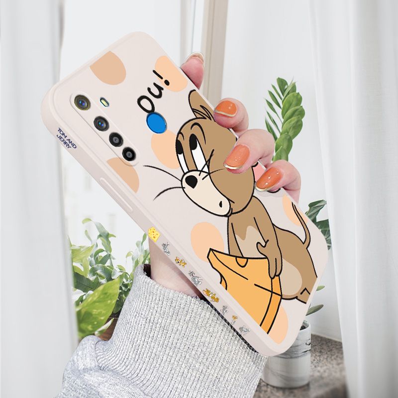 AMORVOR for Realme 5 5I 5S 6I Back Cover Cartoon Cute Lovely Side design Soft Case Liquid Silicone Phone Cases
