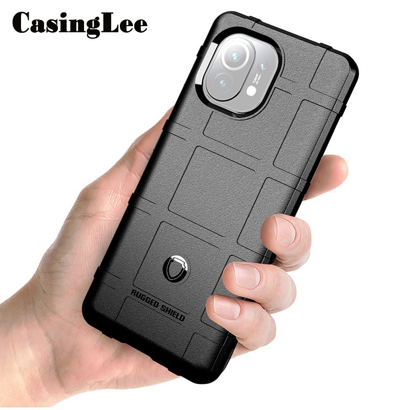 CasingLee for Xiaomi 11 Lite Case Military Protector Rugged Shield Silicone Hard armor Back Cover for Xiaomi Mi 11 Lite case cover