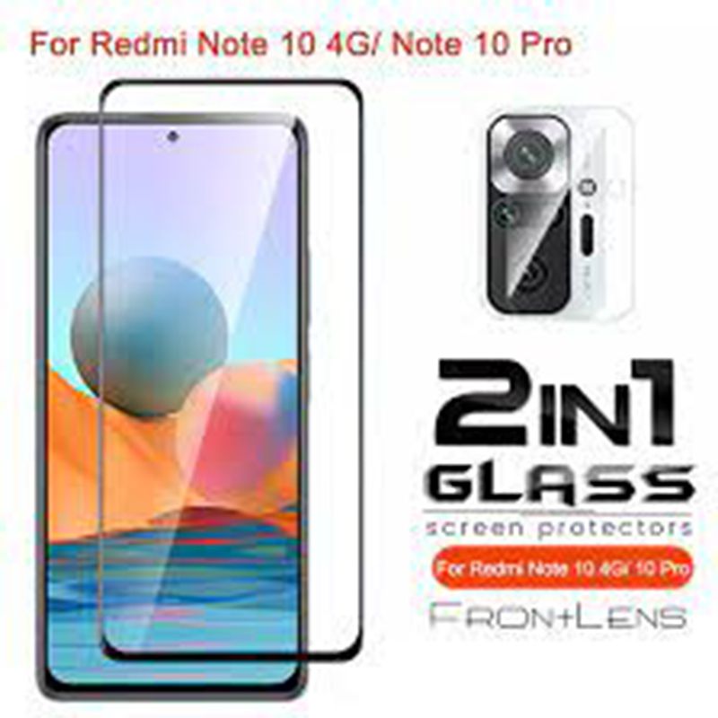 2 In1 Tempered Glass And Camera Glass Protective Glass For Xiaomi Redmi Note 10 Pro Max
