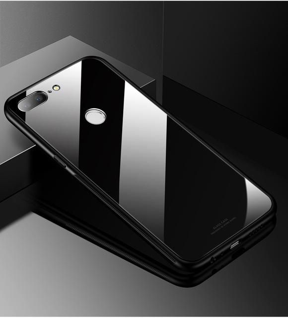 Full Protective Glass Case for Oppo F9 - Black
