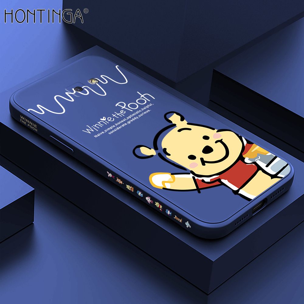Hontinga for Samsung J5 Prime Case Side Design Hello Little Bear Back Cover Soft Square Edge Pattern Liquid Silicone Trend Phone Cases