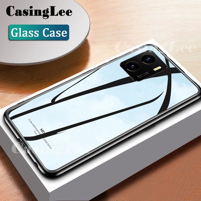 Casinglee For OPPO A76 case Glass silicon Full Protection Tempered Glass Back cover for OPPO A76 Phone cases For girls and Boys