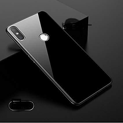 Glass Back Cover For Redmi Note 5-Black