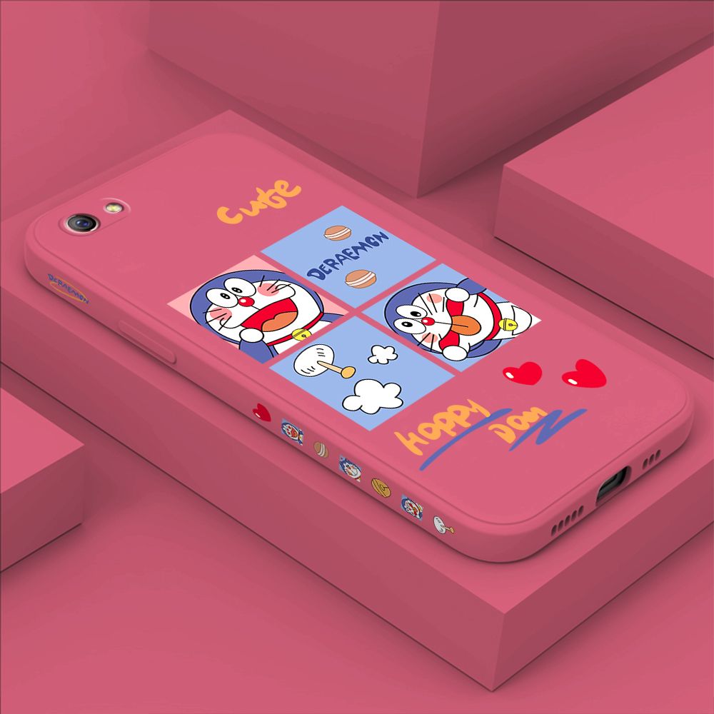 Hontinga for OPPO R9S Case Side Design Cartoon Cute Cat Back Cover Soft Square Edge Pattern Liquid Silicone Trend Phone Cases