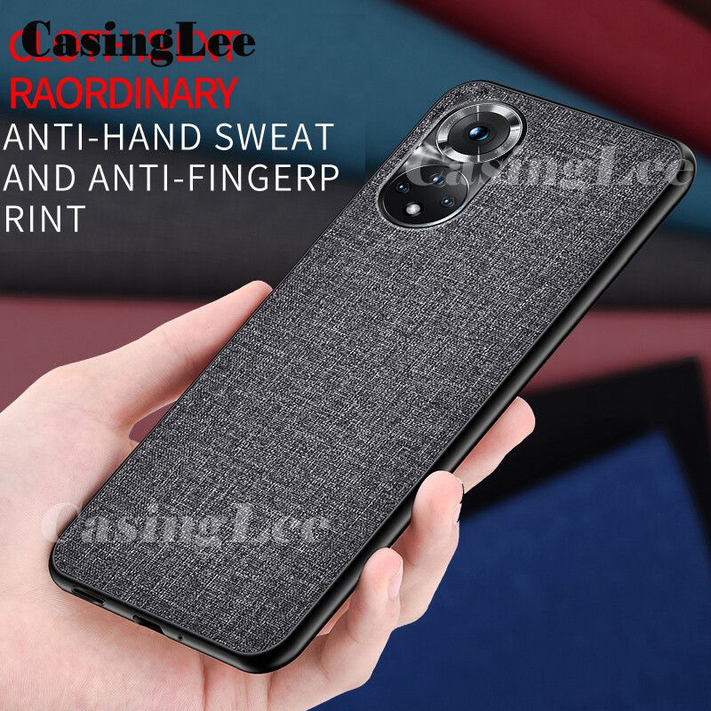 Casinglee For Honor 50 Mini Linen Phone Case Hard Cloth Back Cover With Soft Frame Anti-knock Cases For Honor50 For girls and Boys