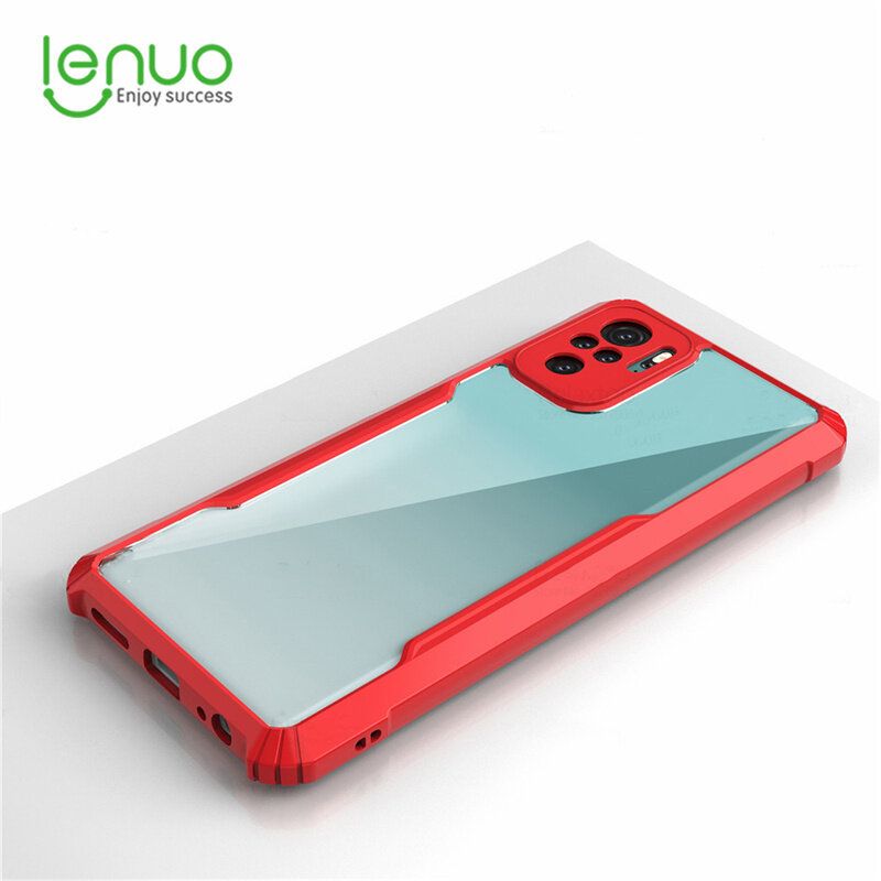 Lenuo Casing For Xiaomi Redmi Note 10 4G / Redmi Note 10S / Poco M5s Phone Case Shockproof Transparent Bumper Airbag Phone Cover Case