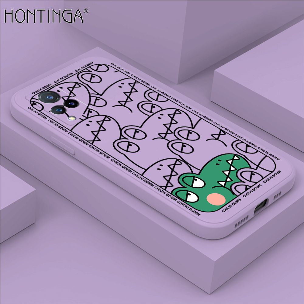 Hontinga for Vivo V21 Case Cartoon Crocodile Alligator Phone Case Phone Case Soft Square Edge Silicone Cases Full Lens Cover Shockproof Protection Cover