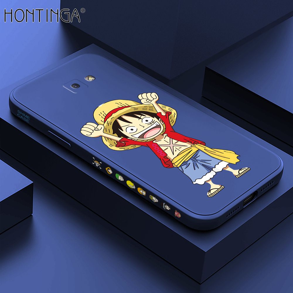 Hontinga for Samsung J5 Prime Case Side Design Anime Cartoon Luffy Back Cover Soft Square Edge Pattern Liquid Silicone Trend Phone Cases