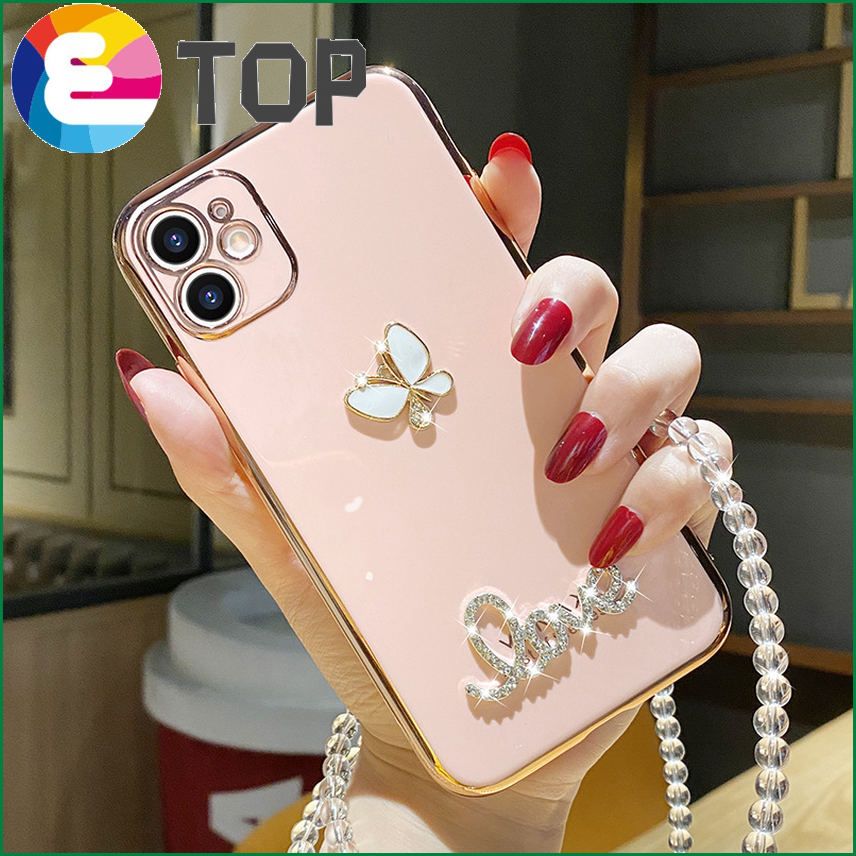 Samsung S21plus mobile phone shell new note20 protective cover suitable for A72A51M31 electroplating silicone S9 butterfly