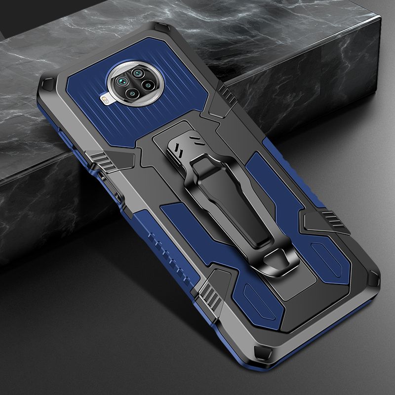 For Xiaomi Mi 10T Lite 5G/Redmi Note 9 Pro 5G New Mechanical Armor Series Fully Upgraded Protective Cover Compatible with Magnetic Car