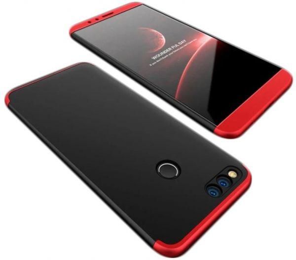 Huawei Honor 7X Original 360 Degree Gkk Back Cover - Black&Red