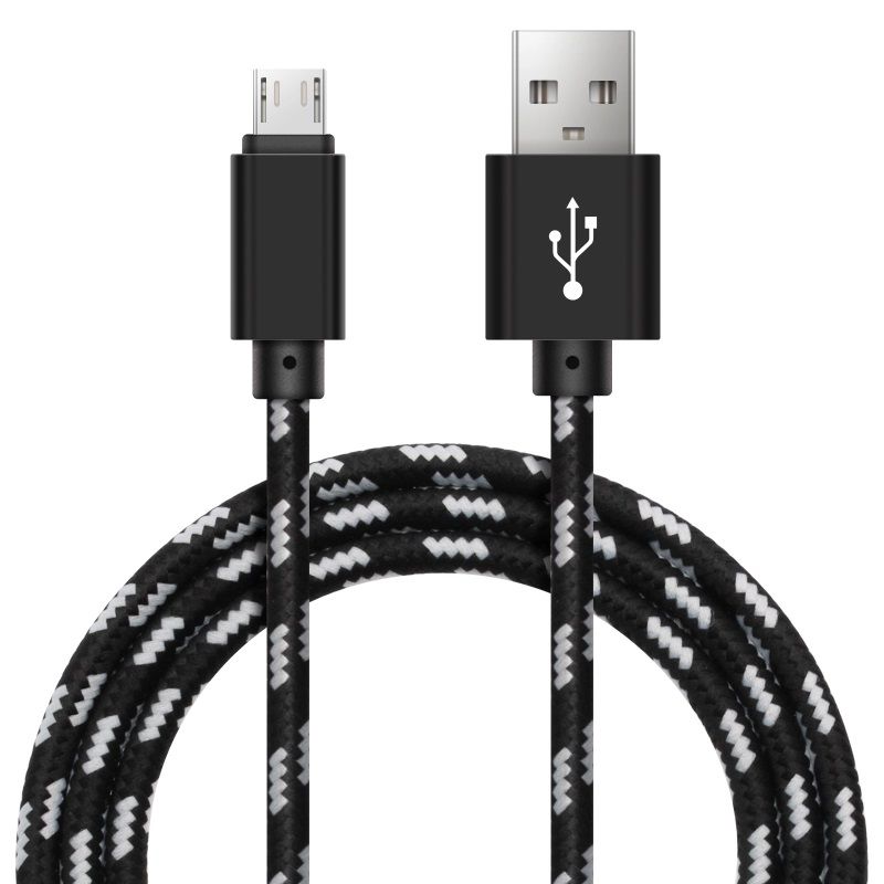 Micro USB Cable Android Charger Nylon Braided 1m