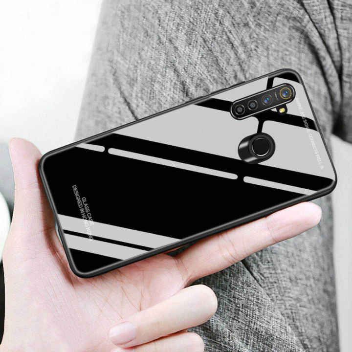 FOR REALMI 5 PRO (100% Premium Quality) DESIGNED IN HONG KONG Scratchproof Tempered Glass Case Back Cover Casing
