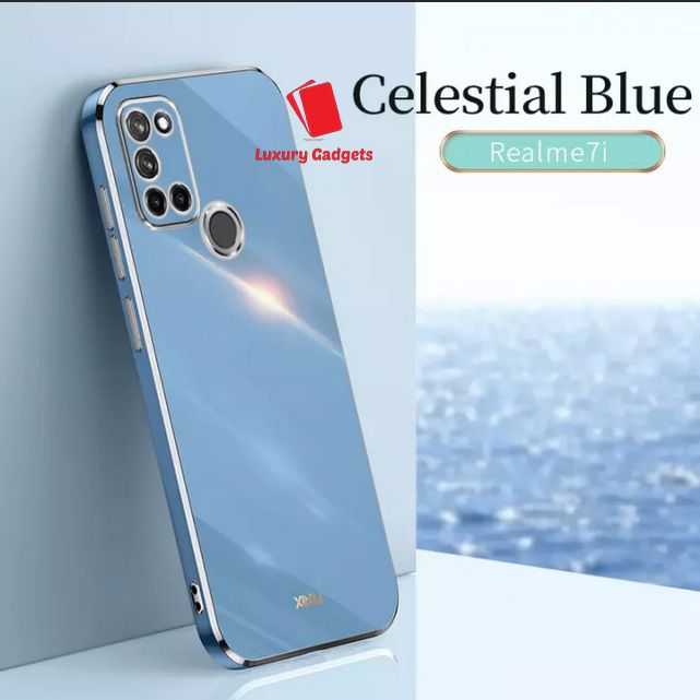 Realme 7i / C17 - Luxury 6D Electroplated Fashion My Case With Carmera Bumper Protection Flexible Shiny Soft Plating Silicone Trendy Stylish Back Cover