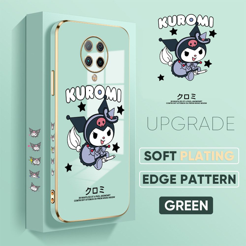 TA for Redmi K30 Pro / Xiaomi Poco F2 Pro / Pocophone F2 Pro / K30 Pro ZooM Back Cover + Free Lanyard Cute Kuromi Luxury 6D Plating Case Side Pattern Soft Silicone Square Phone Cases