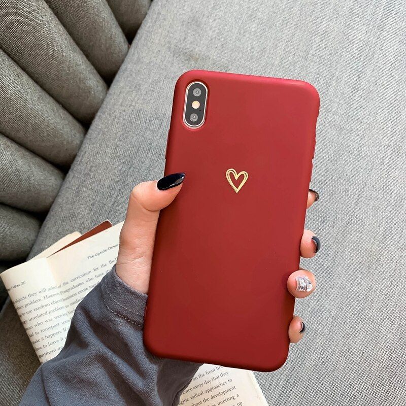 For Samsung Galaxy S8 S9 S10 Plus S10E S20 Ultra NOTE 10 PRO case Ultra-thin soft heart-shaped pattern silicone protective case
