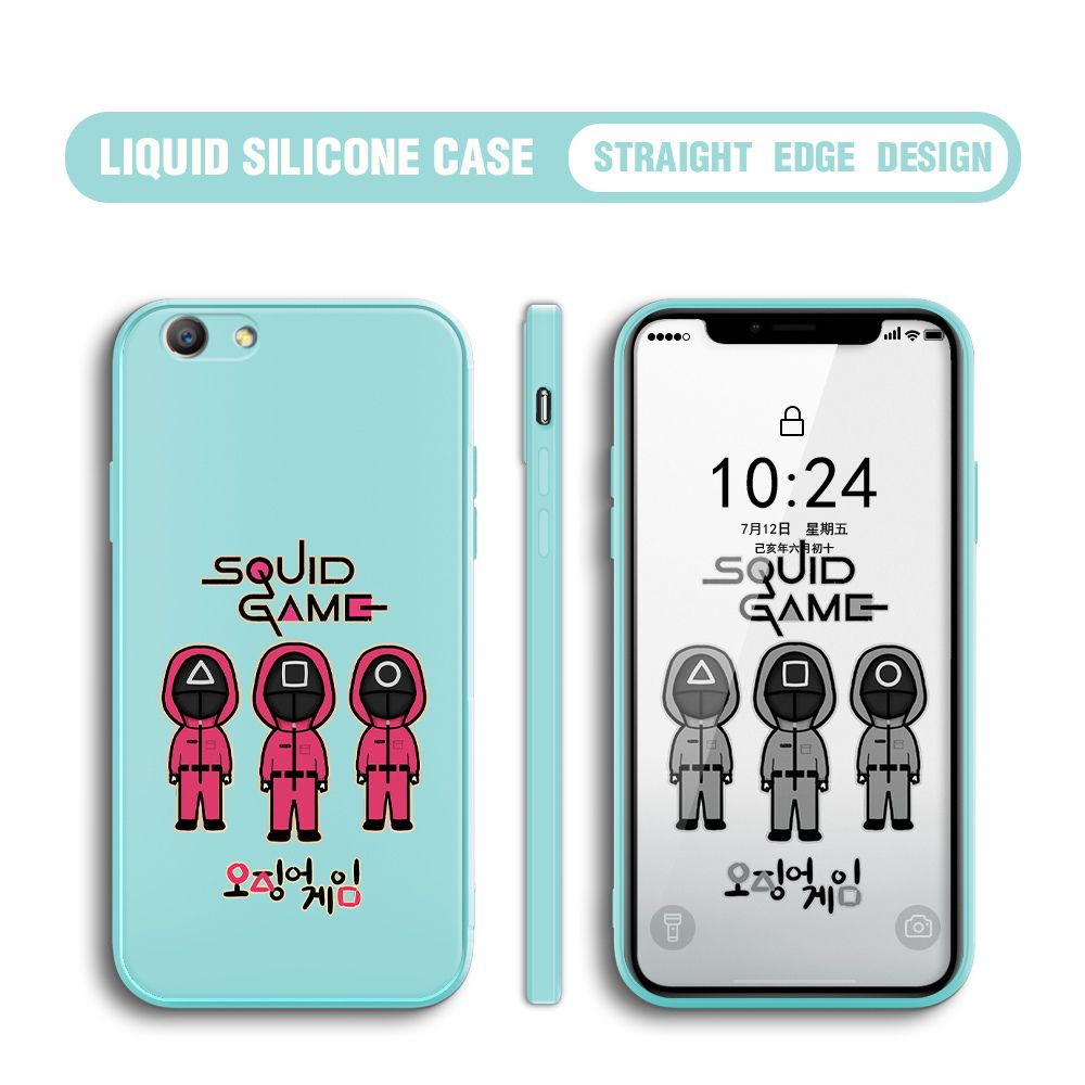 Jizetin for OPPO F1S Case Trend Cartoon Korean Squid Phone Cover Liquid Silicone Case Phone Protective Case