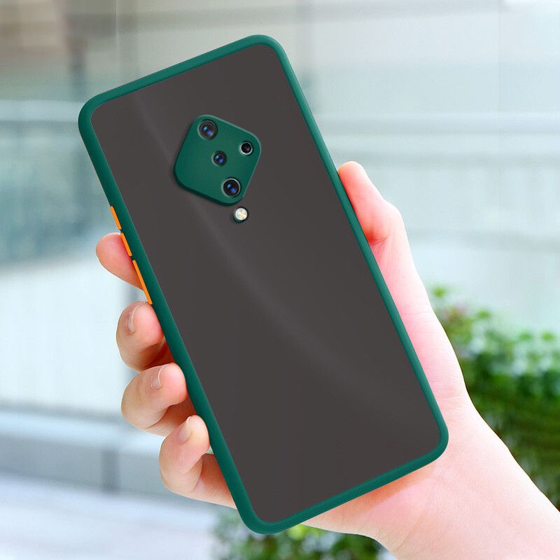For Vivo S1 Pro Back Cover [Camera Lens Protection] Luxury Translucent Matte Protective Case Soft Silicone Bumper Shockproof Mobile Phone Cases