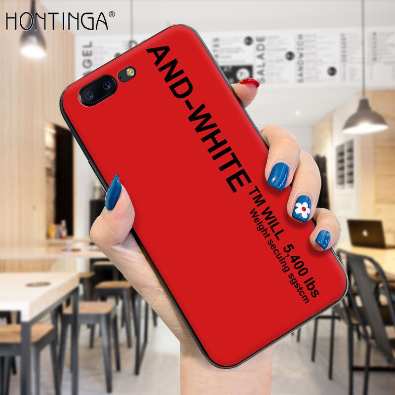 Hontinga for OnePlus 5 Case Simple Generous Clean Color Girls Boys Casing Shockproof Soft Silicone TPU Phone Cover
