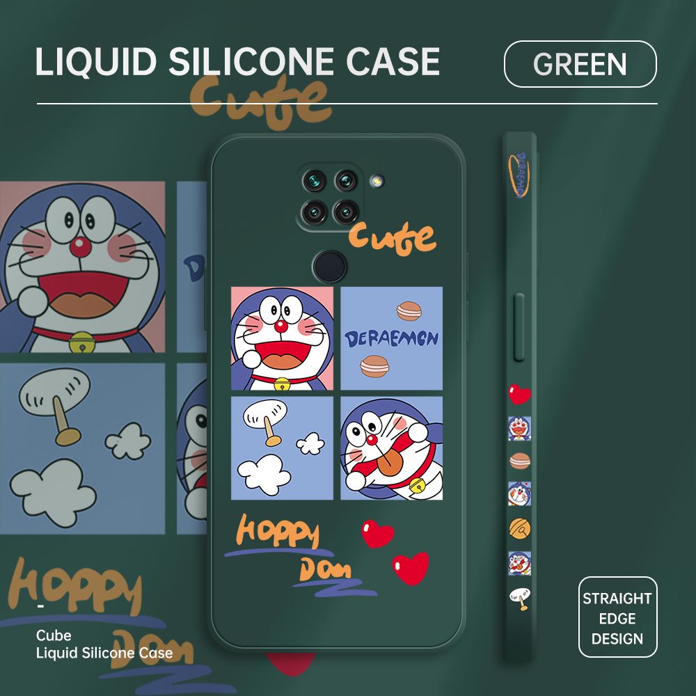 ZeroQiQi for Redmi Note 9 Case Cartoon Cat Phone Cover Soft Full Lens Protection Case Ultra Thin Soft Liquid Silicone Phone Case