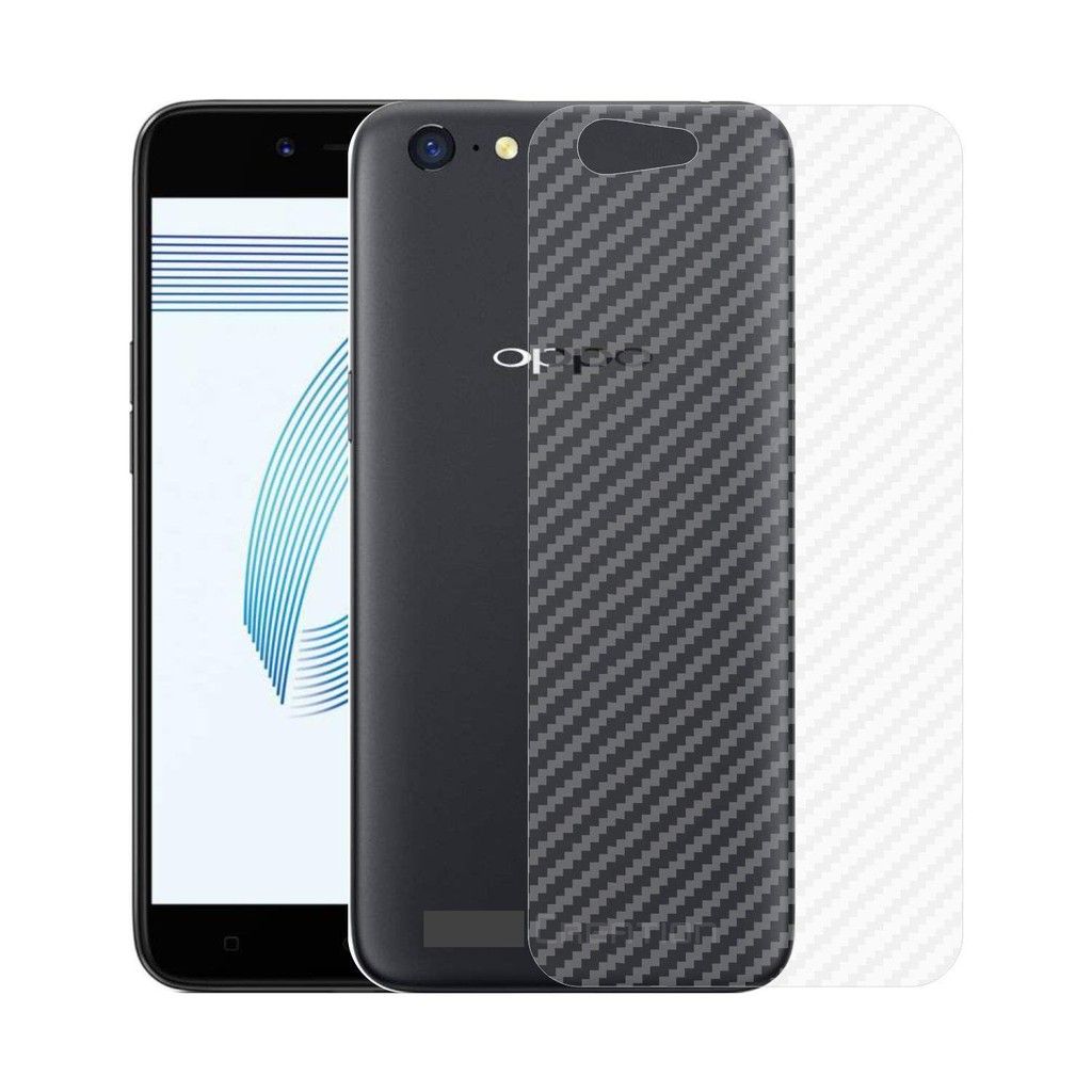 Oppo A57 Transparent 3D Carbon Fiber Back Skin Rear Screen Guard Protector Sticker