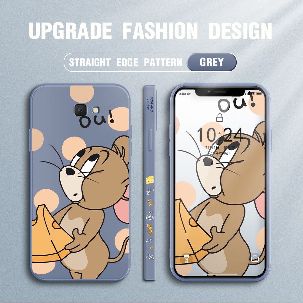FHKL for Samsung Galaxy J7 Prime Back Cover Jerry Side design Soft Case Multicolor Liquid Silicone Phone Cases