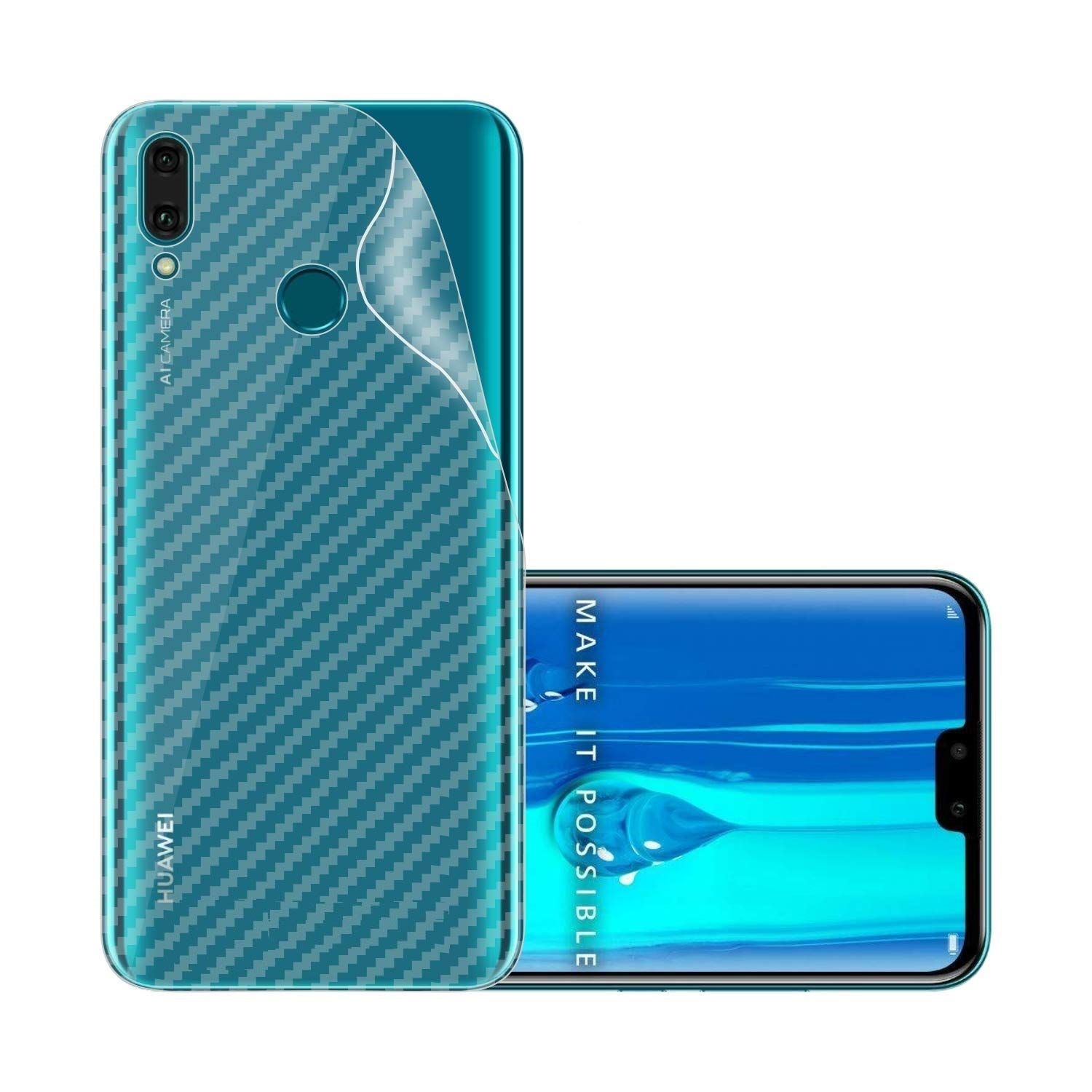 Huawei Y9 2019 Carbon Fiber Sticker Vinyl Back Poly Skin Protector