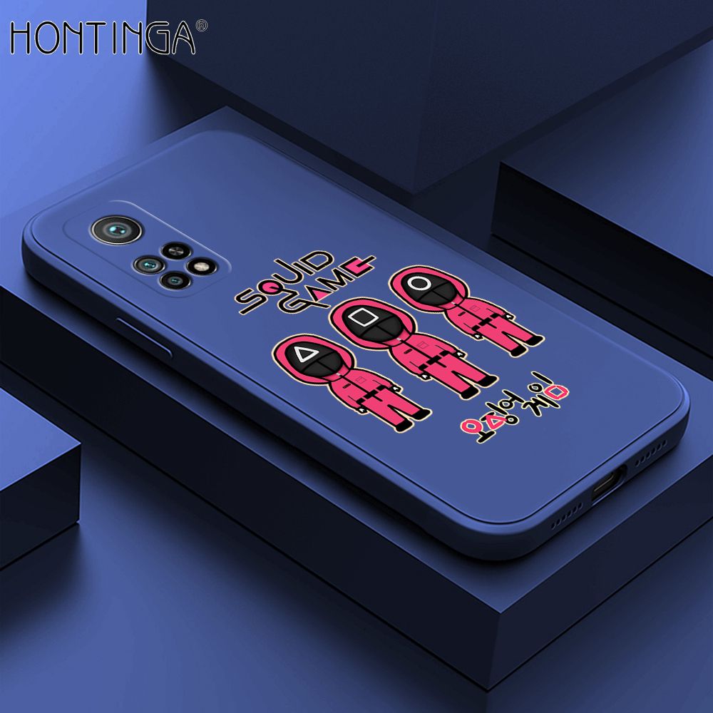 Hontinga for Xiaomi 10T / 10T Pro Case Trend Cartoon Korean Squid Phone Cover Liquid Silicone Case Phone Protective Case