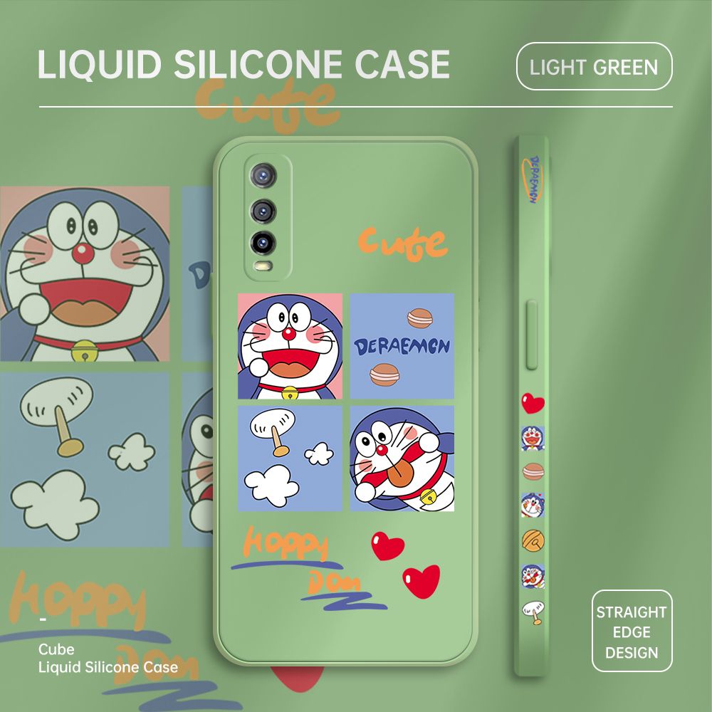 ZeroQiQi for Vivo Y51S Case Cartoon Cat Phone Cover Soft Full Lens Protection Case Ultra Thin Soft Liquid Silicone Phone Case