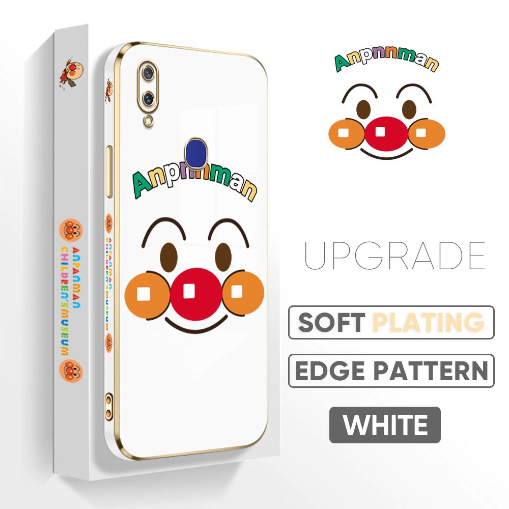 TA for Vivo V11i Z3 Z3i Back Cover + Free Lanyard Bread Superman Luxury 6D Plating Case Side Pattern Soft Silicone Square Phone Cases