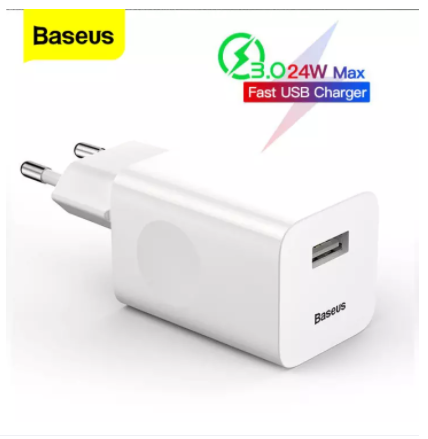 Baseus 24W Quick/Fast Travel Charger 3.0 Usb Charger QC3.0 Wall Adapter Charger Qc 3.0 Fast Charging For Smartphone