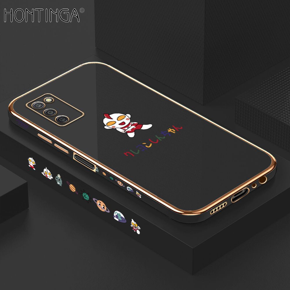 Hontinga for Samsung A03S Case Luxury 6D Plating Cartoon Anime Hero Side Pattern Soft Back Cover Silicone Square Phone Cases