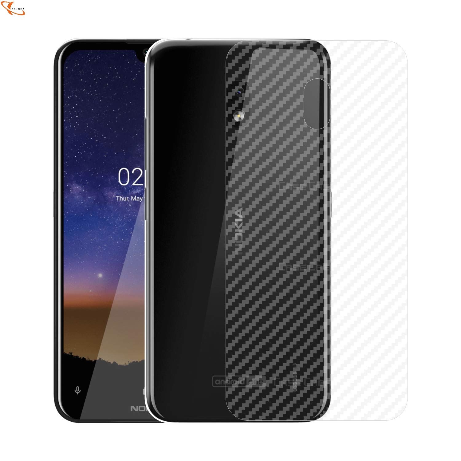 For Nokia 2.2 Sticker Protective Film Carbon Fiber Back Cover Screen Protector