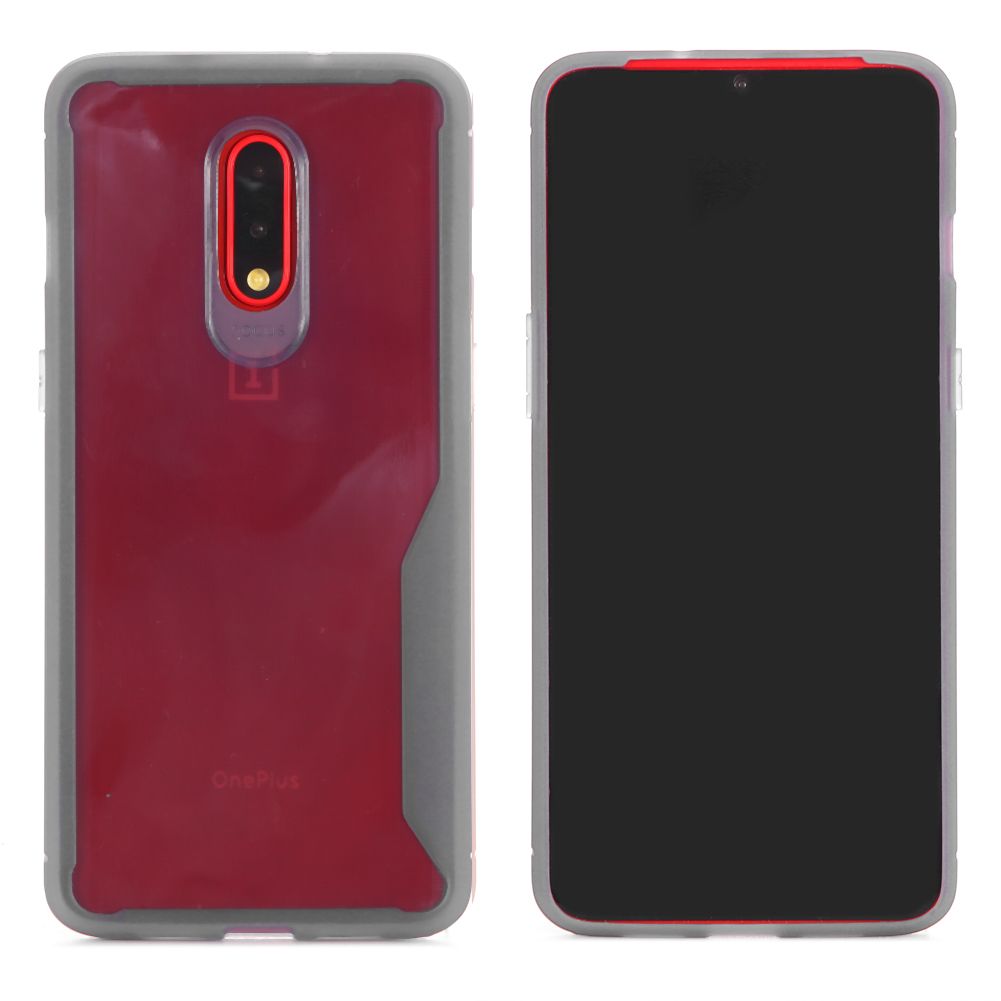 Yfashion kool for Oneplus 1+7   ranslucent Back Cover Non-slip Shockproof PU Full Protective Case