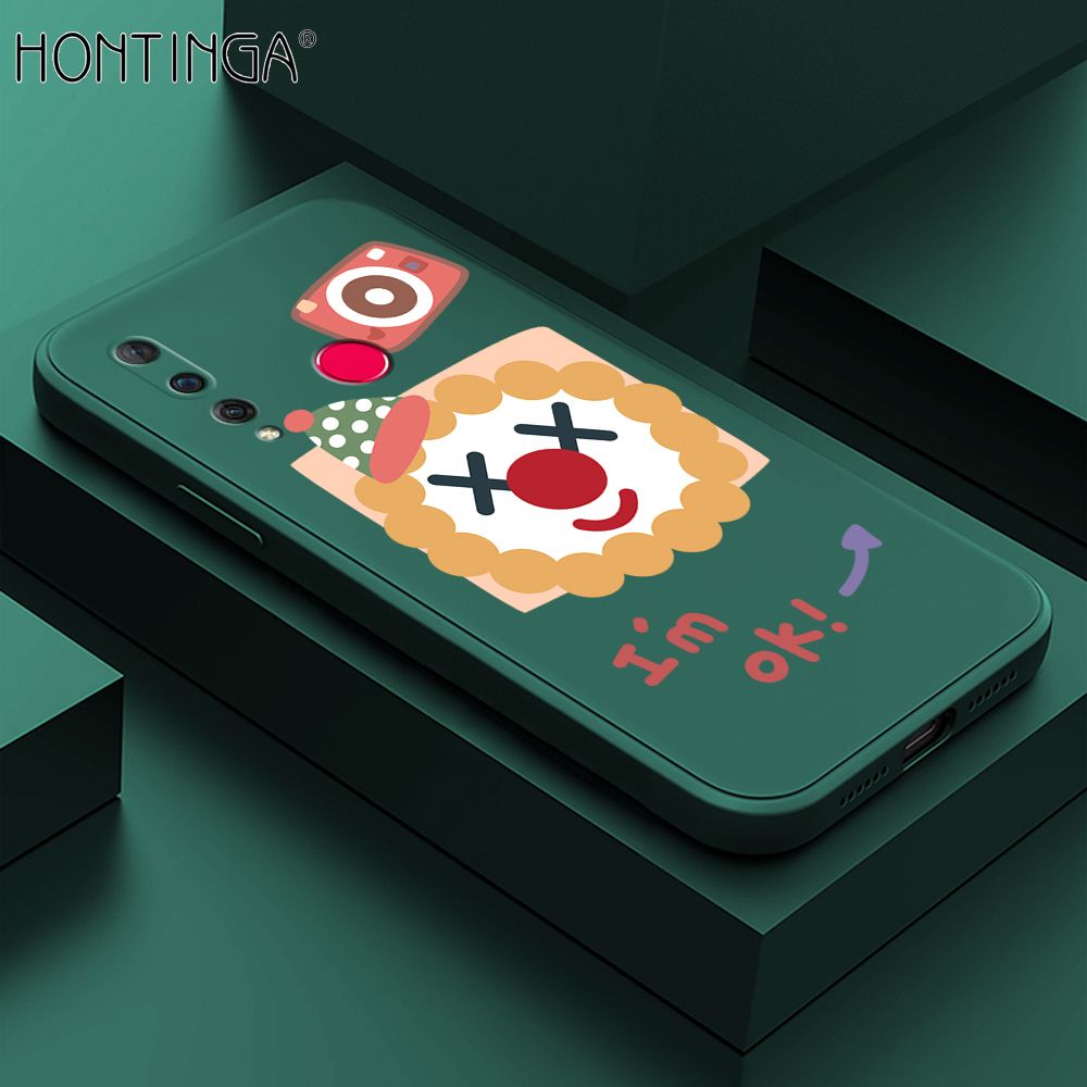 Hontinga for Huawei Nova 4 Case New Cartoon Joker Phone Case Phone Case Soft Square Edge Silicone Cases Full Lens Cover Shockproof Protection Cover