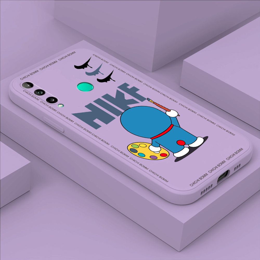 Hontinga for Huawei Y7P Case Fashion Cat Phone Case Phone Case Soft Square Edge Silicone Cases Full Lens Cover Shockproof Protection Cover