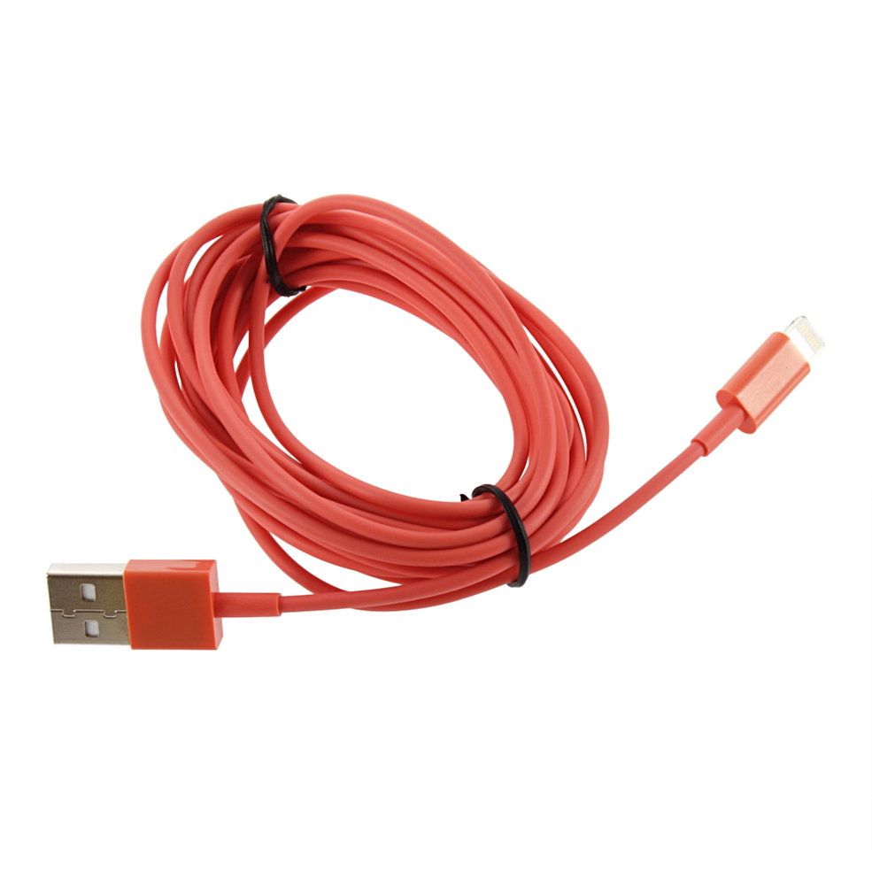 New 3M Extra Long USB Data Sync Charger Cable For Apple iPhone 5 5G-orange