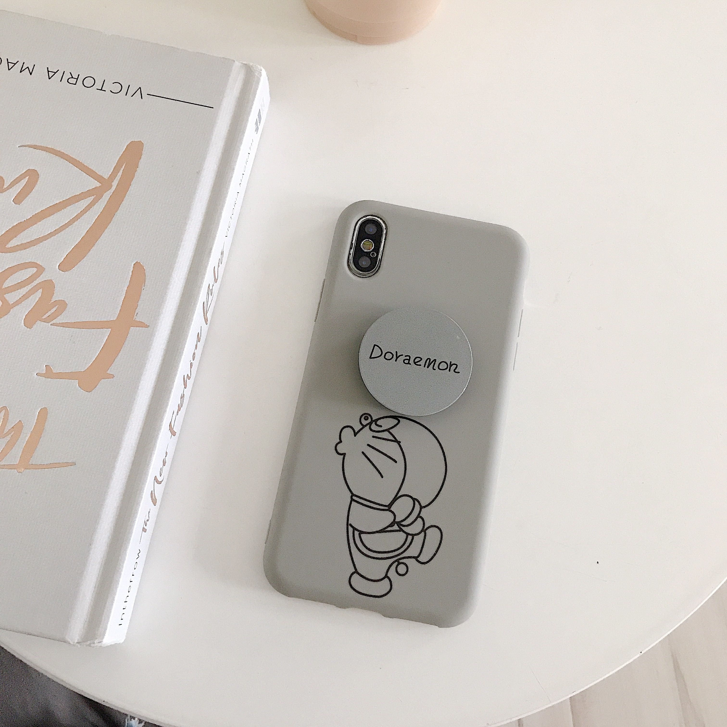 Yfashion Color Painted Cartoon emon  Phone Case for OPPO 3,,,X,R17,RENO,F11 Air-bag Bracket Non-slip Shockproof PU Protective Case